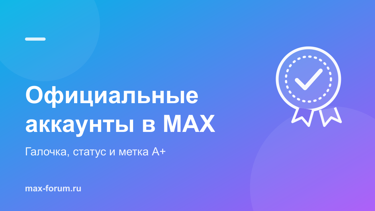 Официальные аккаунты в MAX: как проверить верификацию и вычислить фейк