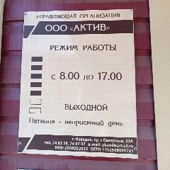 Канал УК Актив в мессенджере MAX — 32 подписчика