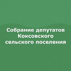 Канал Собрание депутатов Коксовского сельского поселения в мессенджере MAX — 20 подписчиков