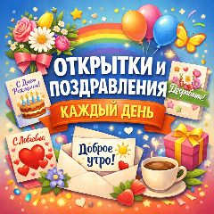 Канал Открытки и Поздравления в мессенджере MAX — 173 подписчика