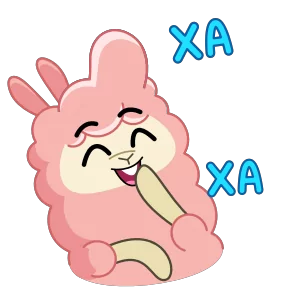 Стикер из набора Альпака