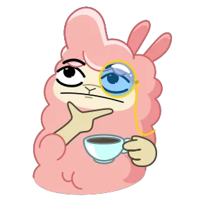 Стикер из набора Альпака