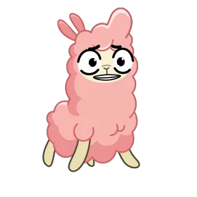 Стикер из набора Альпака