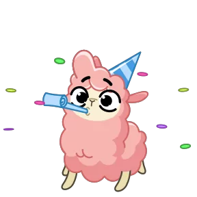 Стикер из набора Альпака