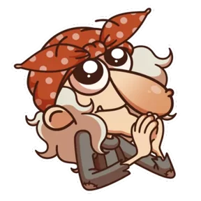 Стикер из набора Баба Яга