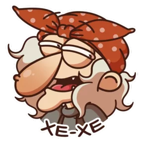 Стикер из набора Баба Яга