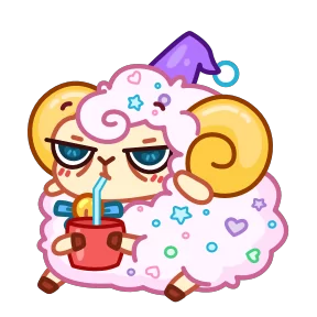 Стикер из набора Барашек