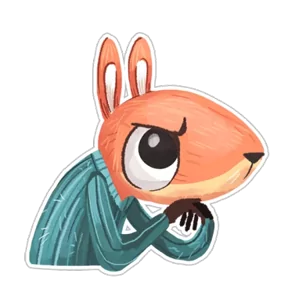 Стикер из набора Белочка