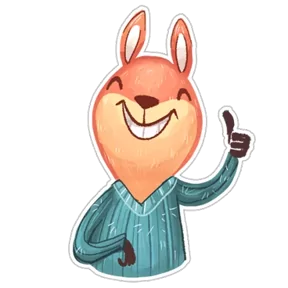 Стикер из набора Белочка