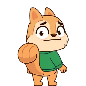 Стикер из набора Белочка