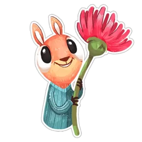 Стикер из набора Белочка