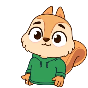 Стикер из набора Белочка