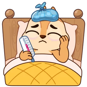 Стикер из набора Белочка