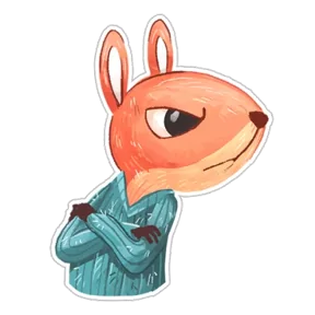 Стикер из набора Белочка