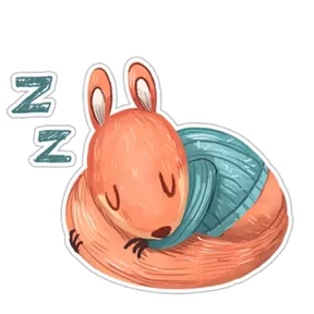 Стикер из набора Белочка