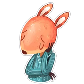 Стикер из набора Белочка