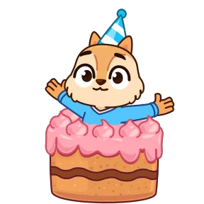 Стикер из набора Белочка