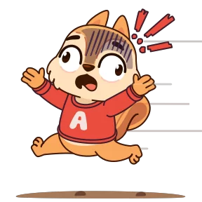 Стикер из набора Белочка