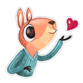 Стикер из набора Белочка