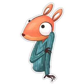 Стикер из набора Белочка