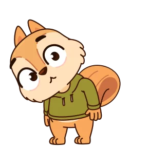 Стикер из набора Белочка