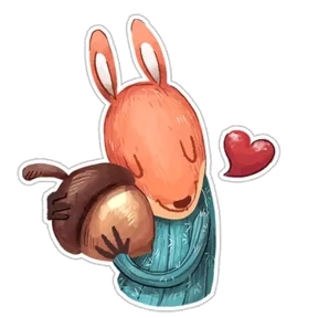 Стикер из набора Белочка