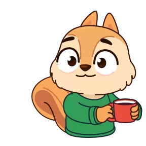 Стикер из набора Белочка