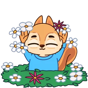 Стикер из набора Белочка