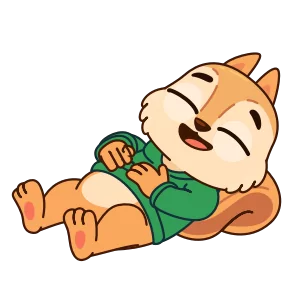 Стикер из набора Белочка