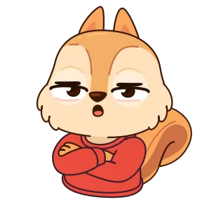 Стикер из набора Белочка