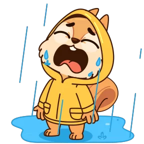 Стикер из набора Белочка