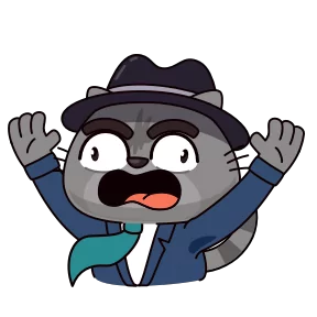 Стикер из набора Бизнес-кот