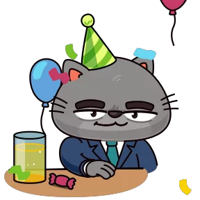 Стикер из набора Бизнес-кот