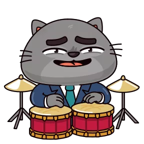 Стикер из набора Бизнес-кот