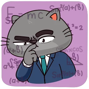 Стикер из набора Бизнес-кот