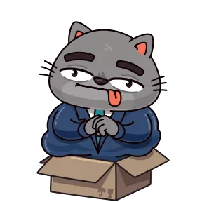 Стикер из набора Бизнес-кот