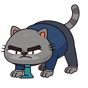 Стикер из набора Бизнес-кот