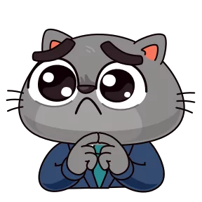 Стикер из набора Бизнес-кот