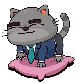 Стикер из набора Бизнес-кот