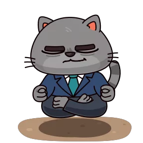 Стикер из набора Бизнес-кот