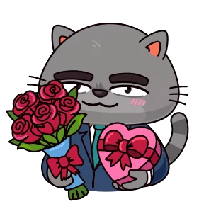 Стикер из набора Бизнес-кот