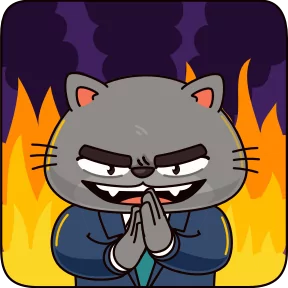 Стикер из набора Бизнес-кот