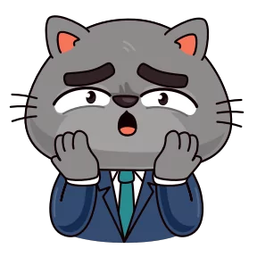 Стикер из набора Бизнес-кот