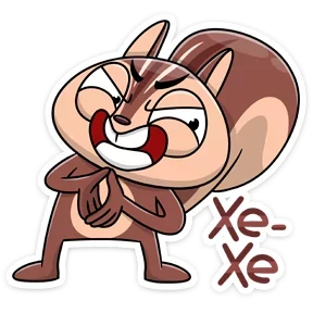 Стикер из набора Бурундук и белка