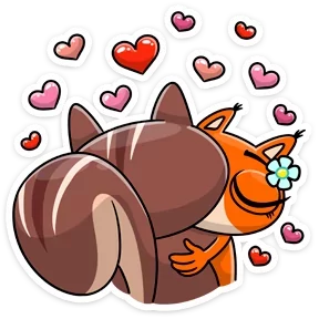 Стикер из набора Бурундук и белка