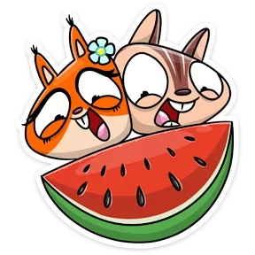 Стикер из набора Бурундук и белка