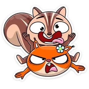 Стикер из набора Бурундук и белка