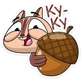 Стикер из набора Бурундук и белка