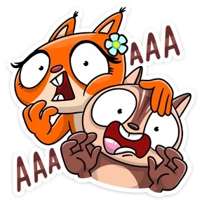 Стикер из набора Бурундук и белка