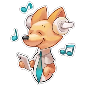 Стикер из набора Деловой пёс